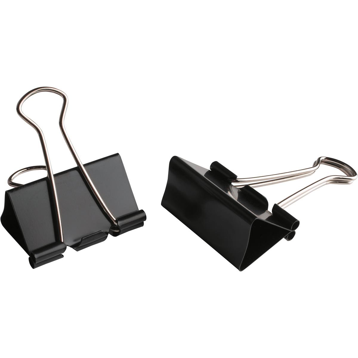 LPC - foldback clip, 41 mm, black, box of 12 pieces