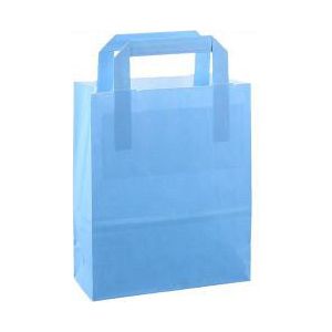 Sac en papier 18x08x22cm 50th bleu clair sur = on