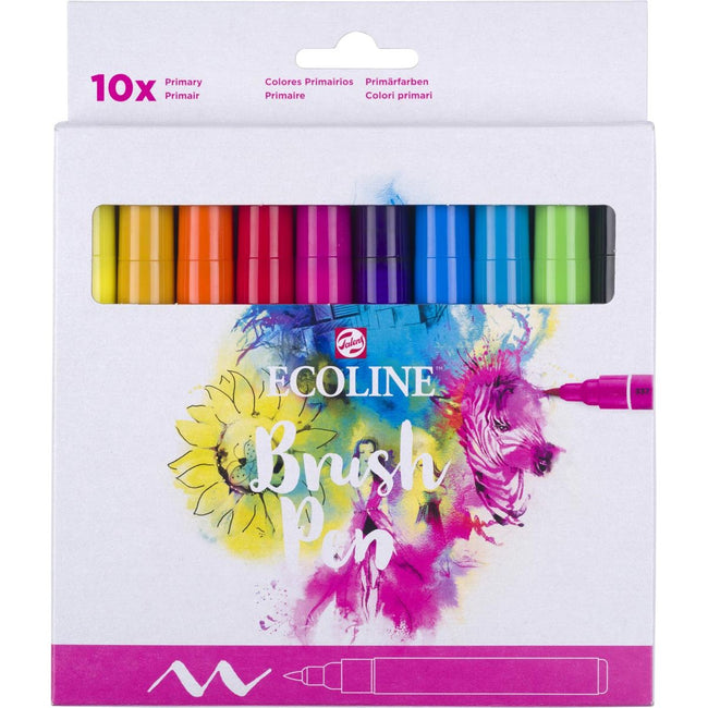 Talens - Ecoline Brush pen, etui van 10 stuks, assorti