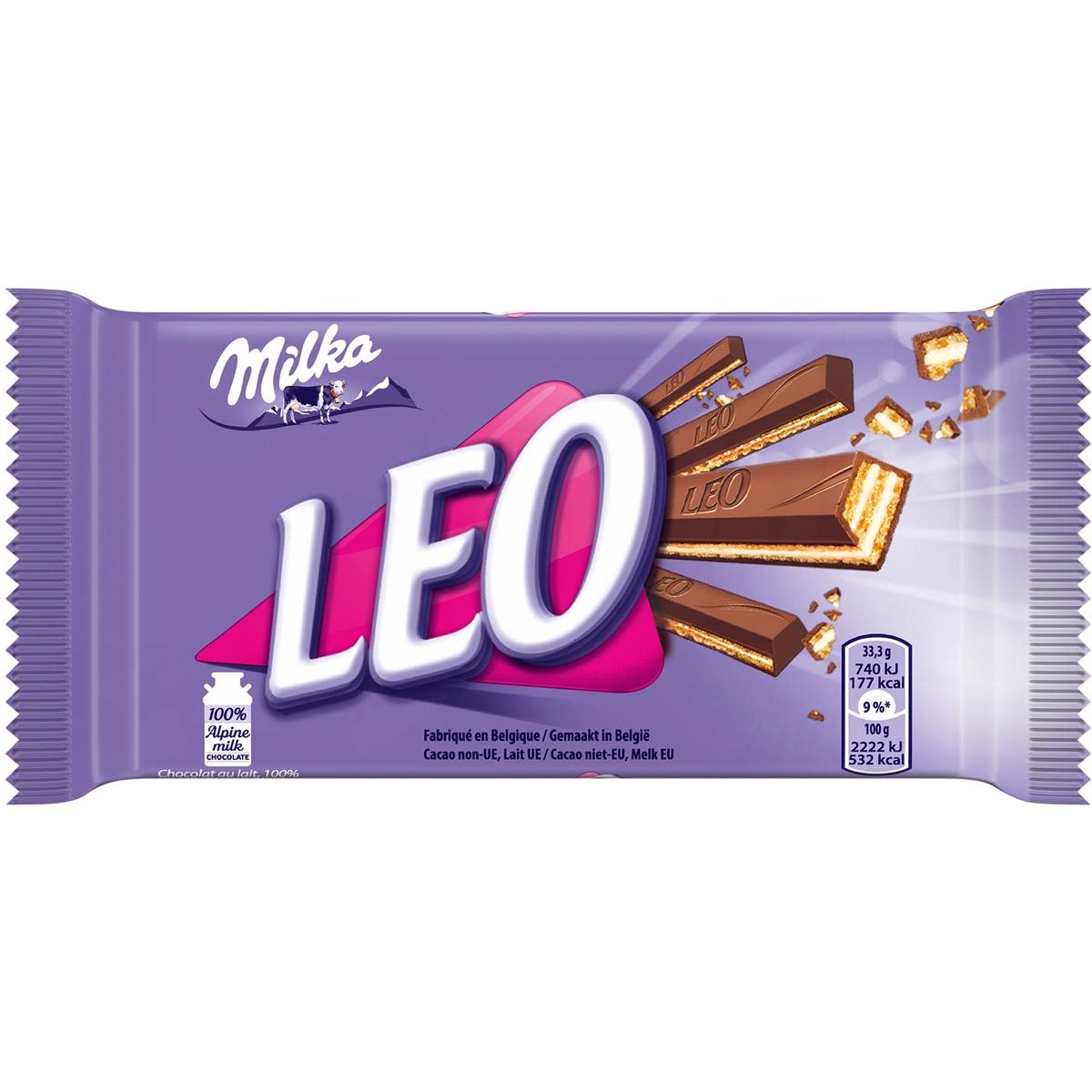 Milka - Leo melkchocoladereep, 33 g