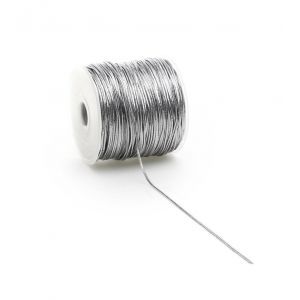 Round elastic silver 2mm x 100 meters on a roll