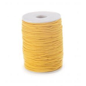 Round elastic mustard yellow 2mm x 100 meters on a roll