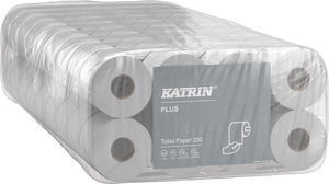 Katrin - Papier toilette Plus Soft, 3 épaisseurs, 250 feuilles par rouleau, paquet de 8 rouleaux