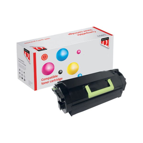 Tonercartridge quantore Alternative pour lexmark 53b2h00 noir