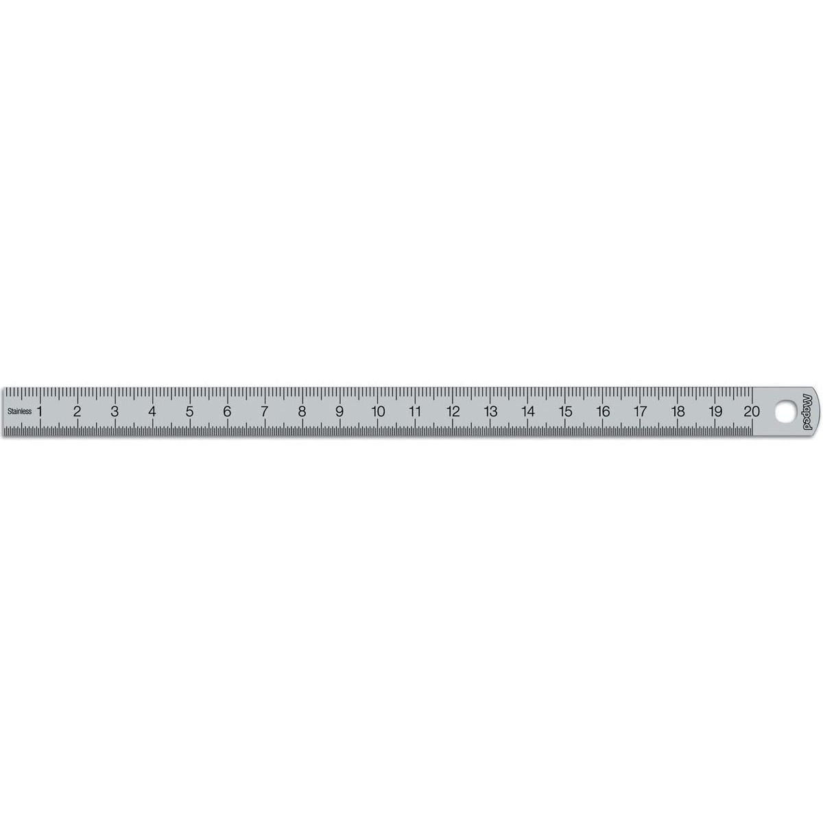 Maped -  lat Staal, dubbele graduatie, 20 cm