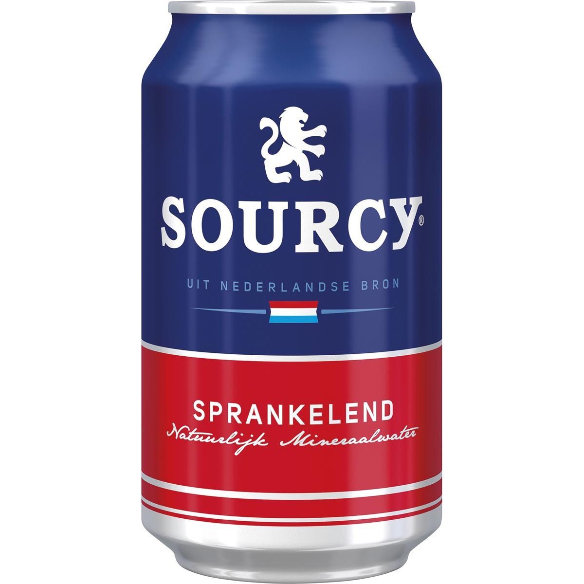 Sourcy - Mineraalwater, licht bruisend, blik van 33 cl, pak van 24 stuks, rood