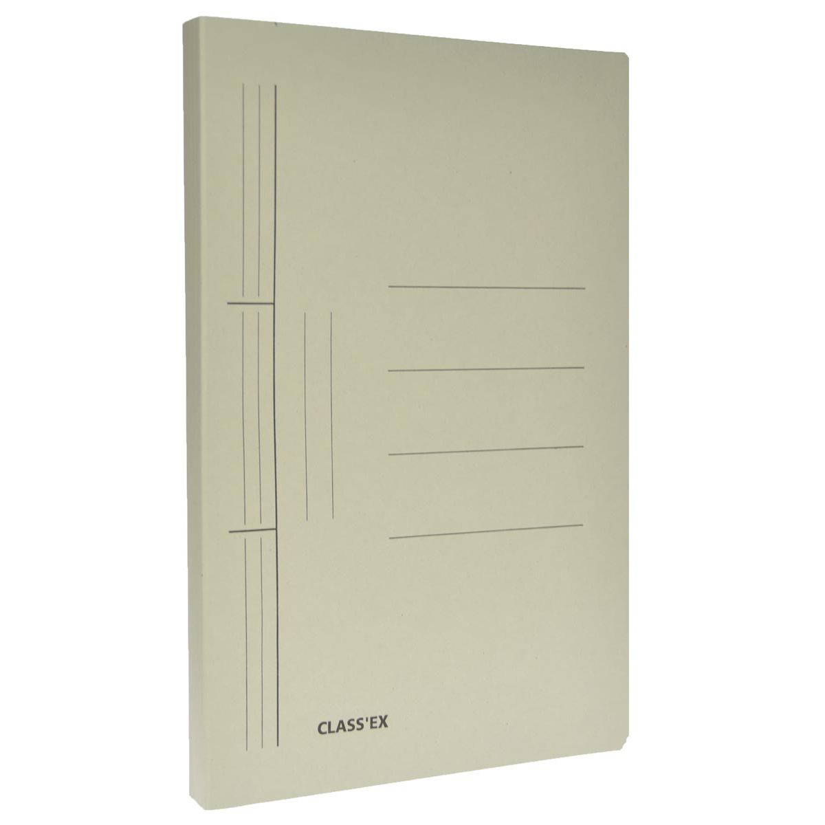 Classex - Dossier adhésif Class'ex, pi 25 x 32 cm (pour pi A4), gris