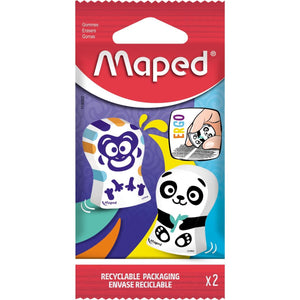Maped -  gum Ergo Fun, blister met 2 stuks