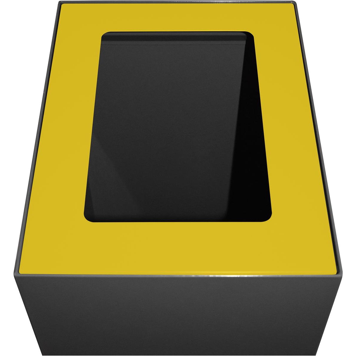 V-part - top for modular waste bin 60 l, yellow