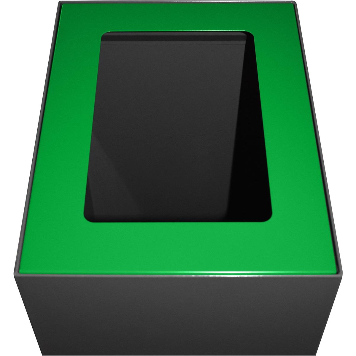 V-part - top for modular waste bin 60 l, green