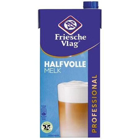 Friesche Vlag - Friesche Vlag Langlekker Kaffeemilch, Packung 1 Liter, halbkimmige Milch