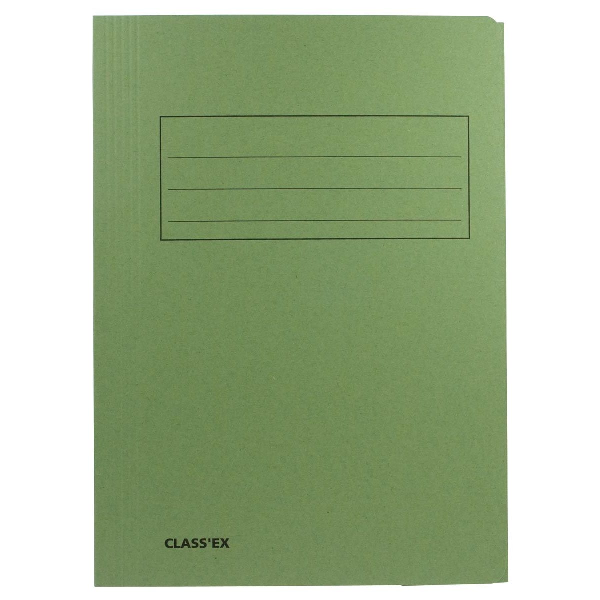 Classex -  Class'ex dossiermap, 3 kleppen ft 23,7 x 32 cm (voor ft A4), groen