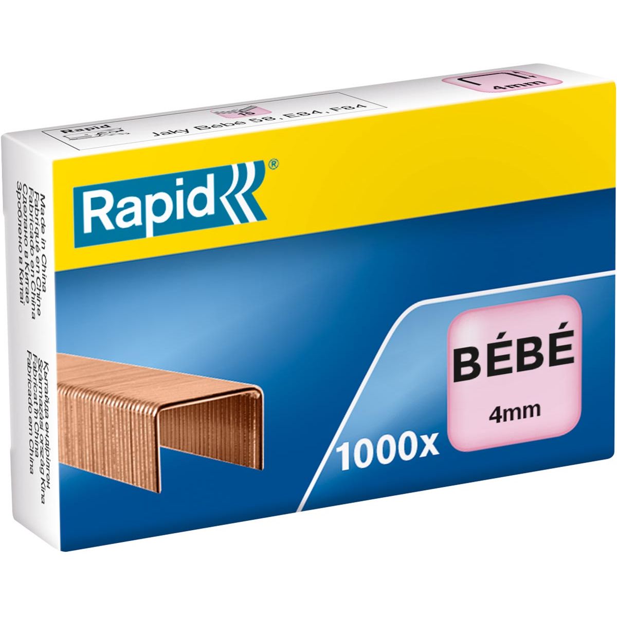 Rapid - staples Bébé, copper-plated, box of 1000 staples