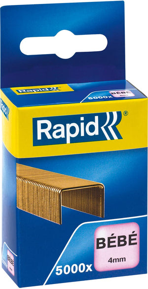 Rapid - agrafes Bébé, cuivrées, boîte de 5000 agrafes