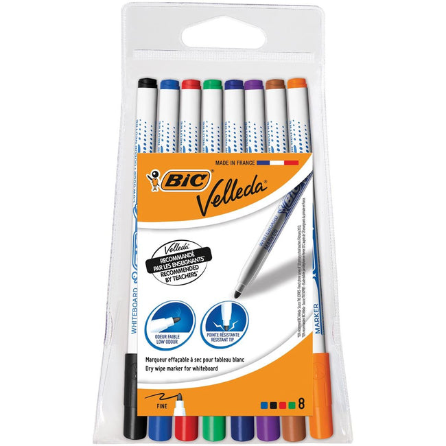 Velleda - Whiteboard marker 1721 round fine assorted blister of 8 pieces