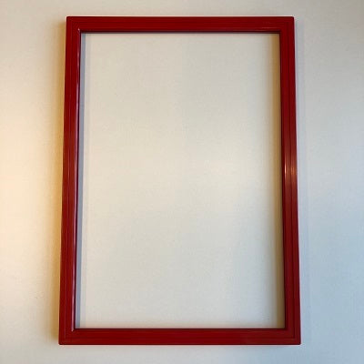 Klika - Cornice portaprezzi A4-plus laminato rosso