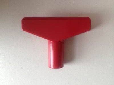 Klika - Pieza en T 60 mm roja para perfil-1