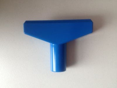 Klika - Pieza en T 60 mm azul para perfil-1