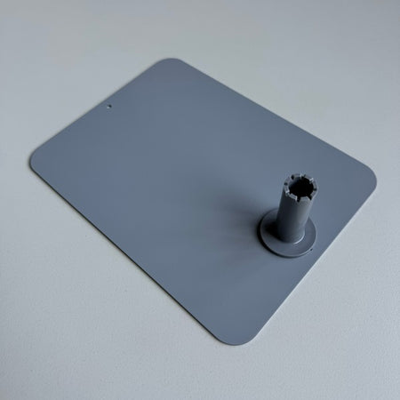Klika -  Voetplaat metaal 150x200mm donker grijs