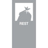 V-part - magnetic sticker REST, gray