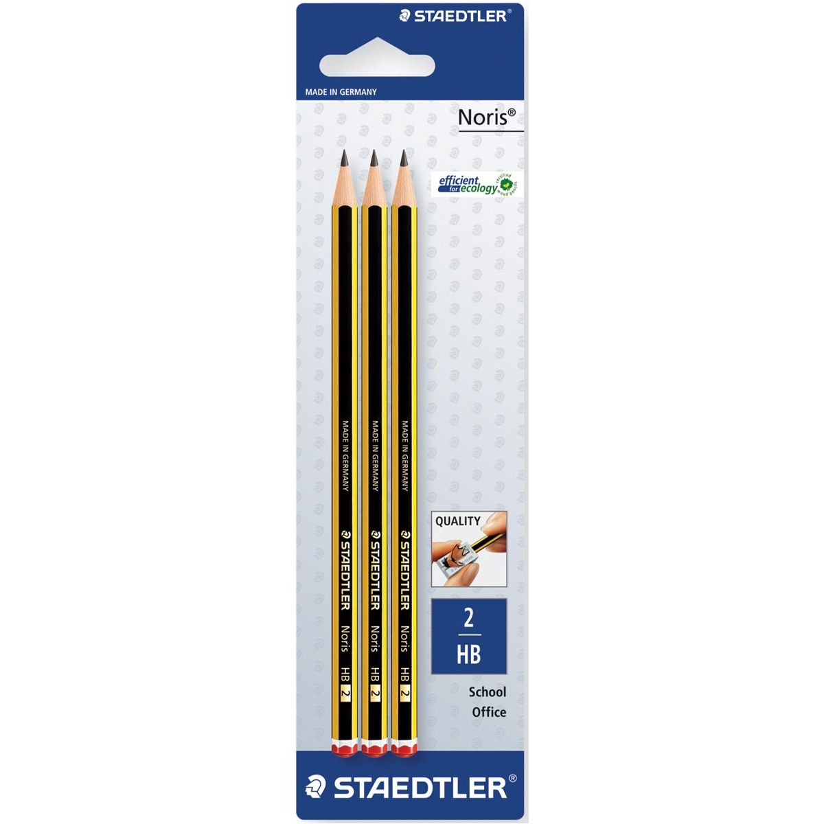 Staedtler - grafietpotlood Noris HB, blister van 3 stuks