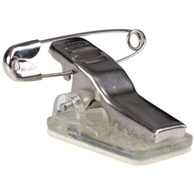 Europel -  pel clip met speld voor badge, zelfklevend, ft 23 x 13 mm, pak van 50 stuks