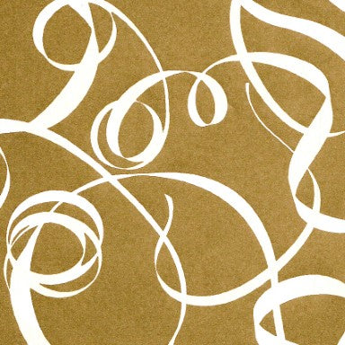 Klika - Cadeaupapier - Geschenkpapier - White ribbon on gold 30 cm