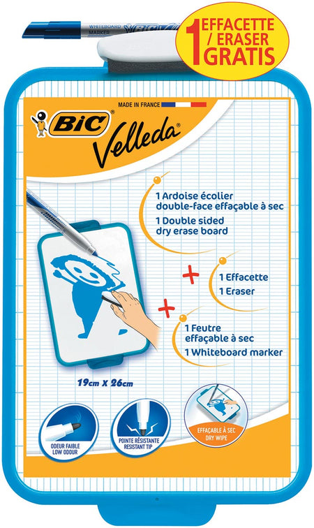 BIC - Whiteboard Velleda 19x26cm including marker and eraser