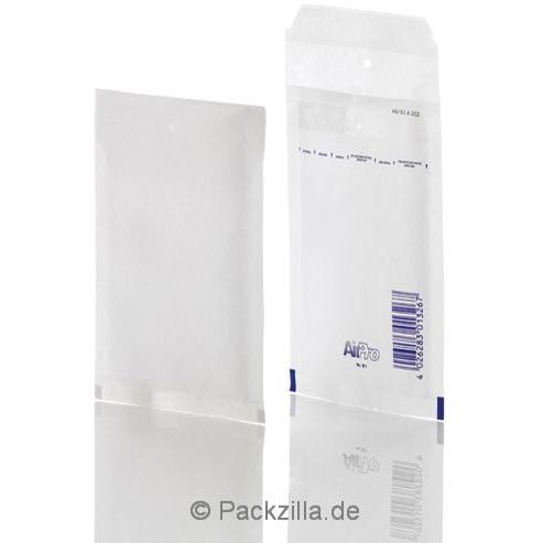 Airpro - Enveloppes à bulles pour bang, ft 100 x 165 mm, avec fermeture à bande, boîte de 200 pièces, blanc