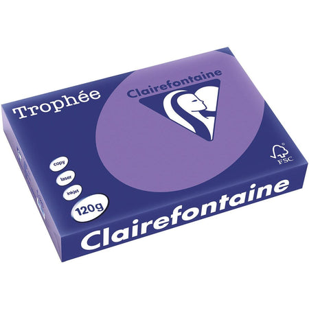 Clairefontaine -  Trophée Intens, gekleurd papier, A4, 120 g, 250 vel, violet