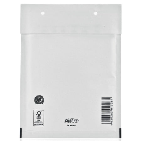 Airpro -  Bong  luchtkussenenveloppen, ft 150 x 215 mm, met stripsluiting, doos van 100 stuks, wit