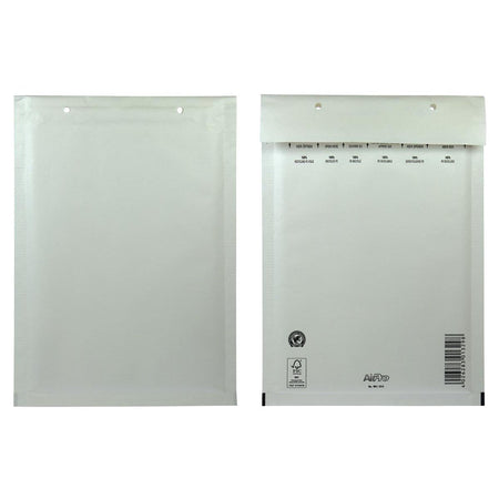 Airpro - Enveloppes à bulles pour bang, ft 175 x 265 mm, avec fermeture à bande, boîte de 100 pièces, blanc
