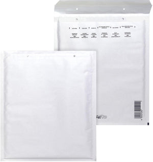 Airpro - Bong-Luftpolstertaschen, ft 220 x 265 mm, mit Streifenverschluss, Karton mit 100 Stück, weiß