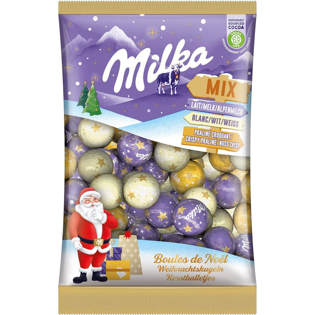 Milka - Boules de Noël, sachet de 350 g