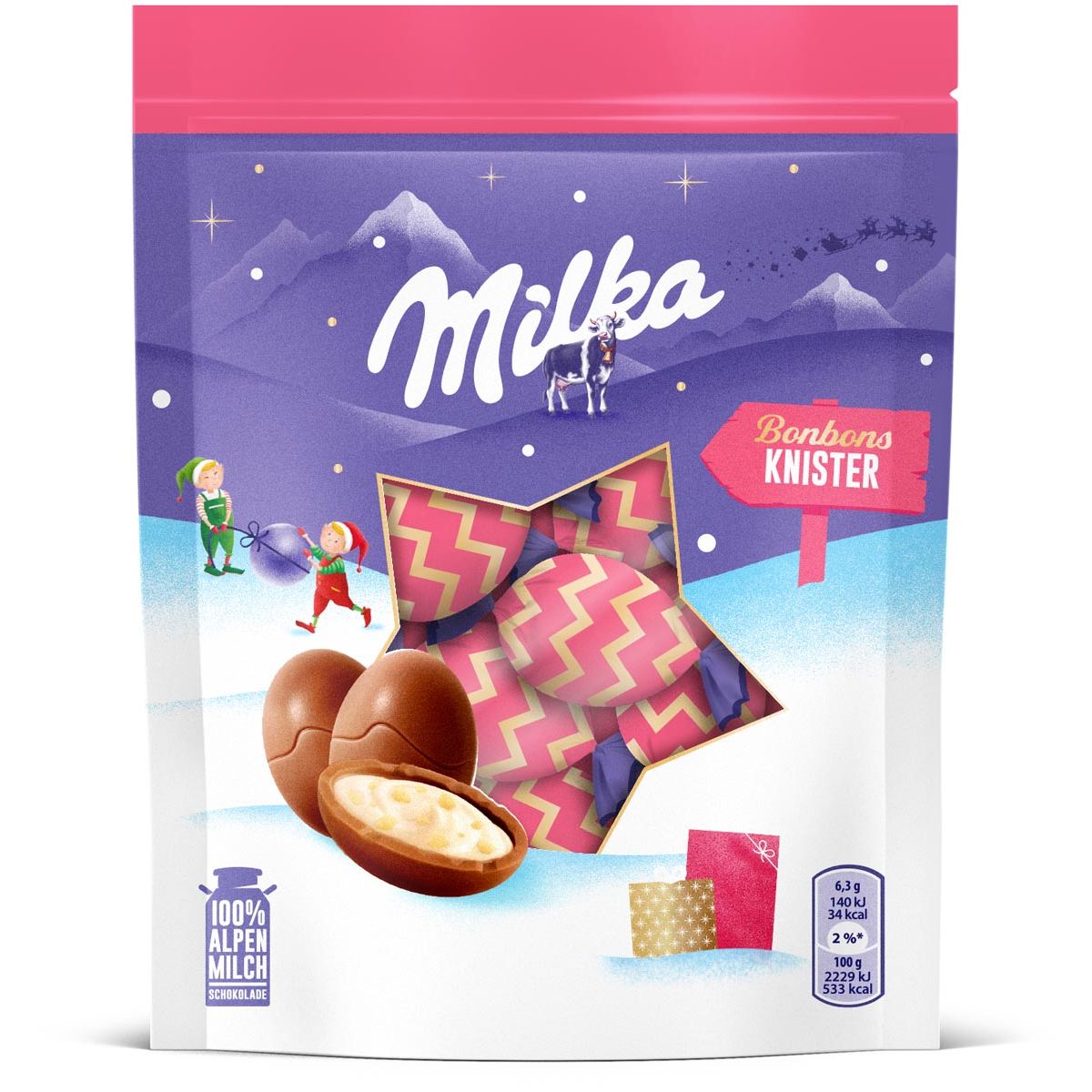 Milka - Knisterbonbons milk chocolate, bag of 86 g