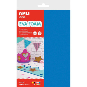 Apli -  Kids schuimrubber ft 20 x 30 cm, pak met 10 vellen in geassorteerde kleuren
