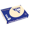 Clairefontaine - Trophée tel, papel de color, A4, 120 g, 250 hojas, crema