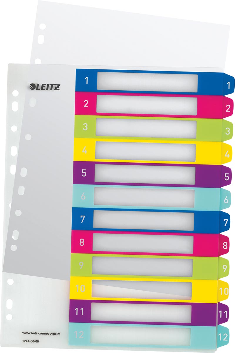 Leitz - WOW printbare index, 12 tabs