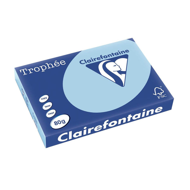 Clairefontaine -  Trophée tel, gekleurd papier, A3, 80 g, 500 vel, blauw