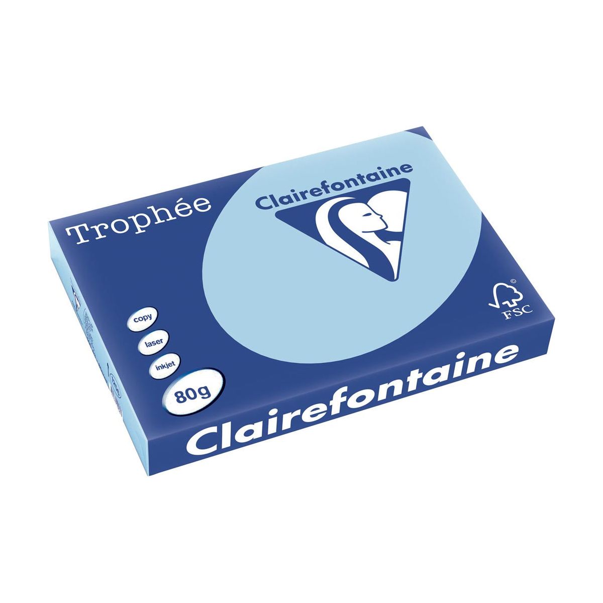 Clairefontaine - Trophée tel, gekleurd papier, A3, 80 g, 500 vel, blauw