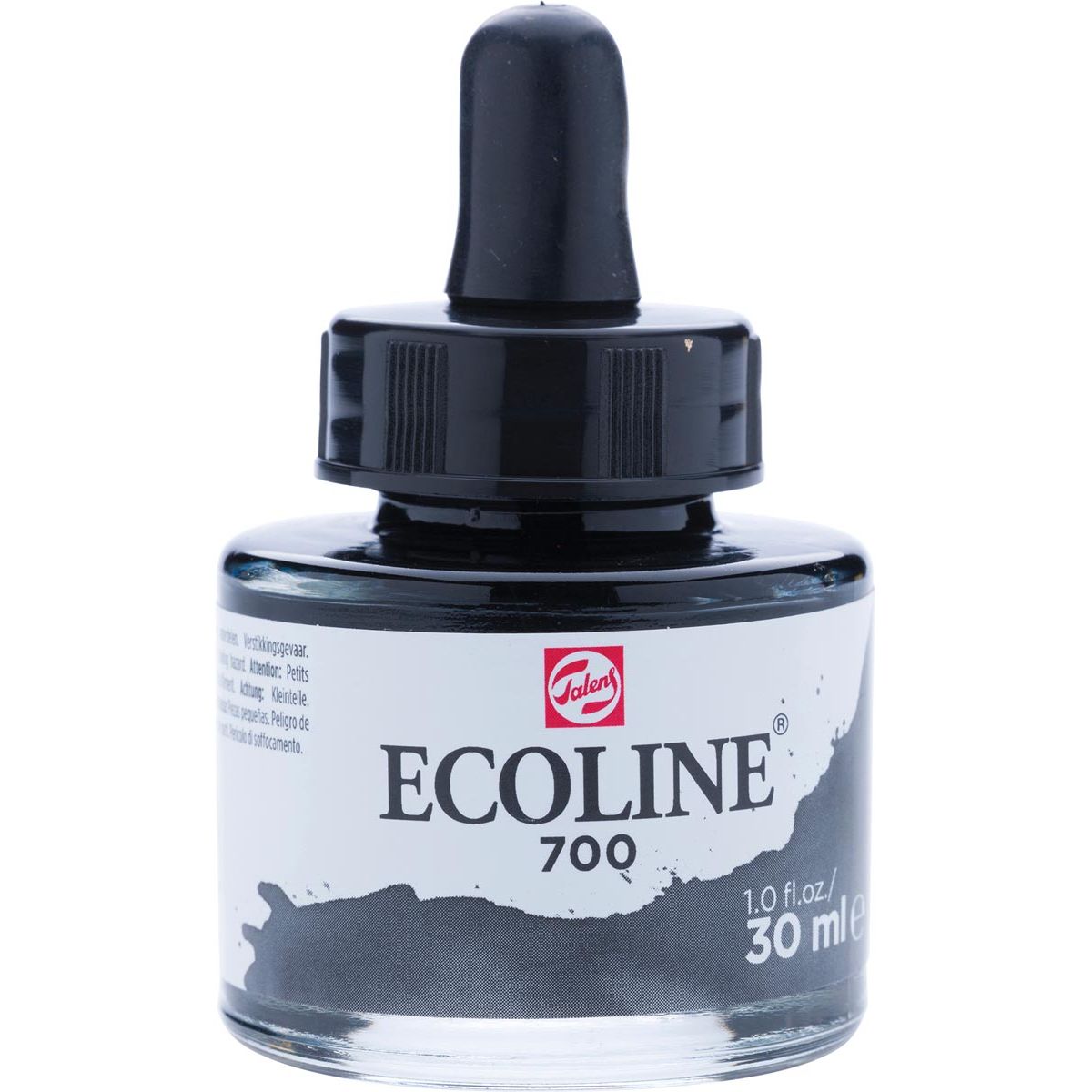 Talens -  Ecoline waterverf flacon van 30 ml, zwart
