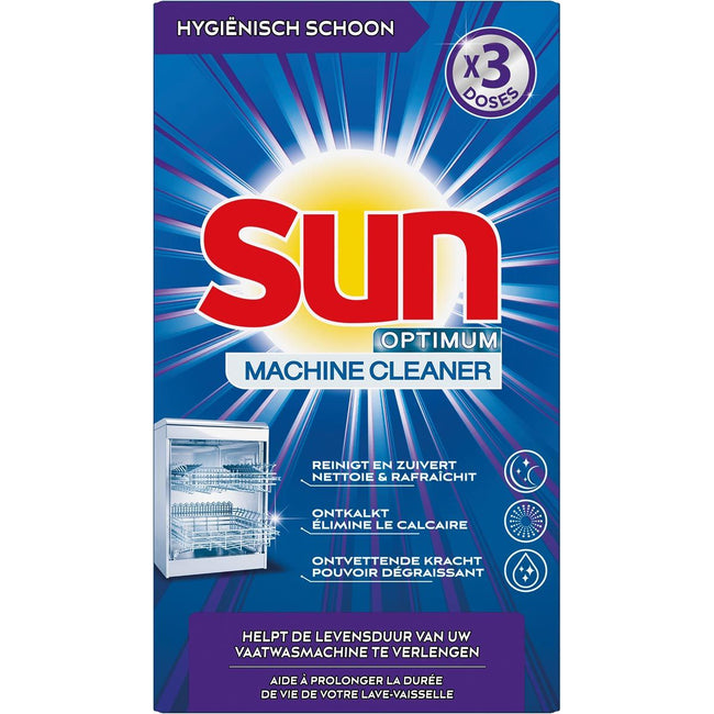 Sun - Optimum vaatwasmachinereiniger, doos met 3 dosissen