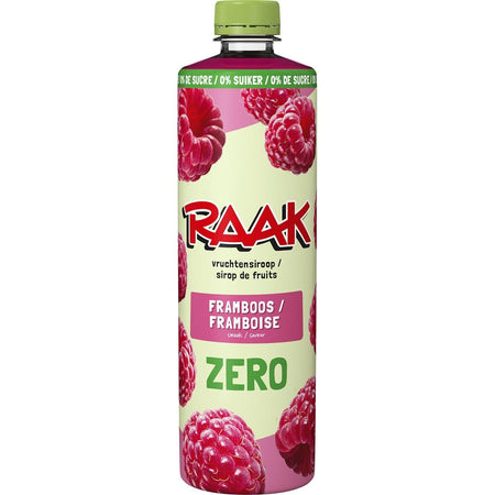 Raak -   siroop framboos Zero Sugar, fles van 75 cl