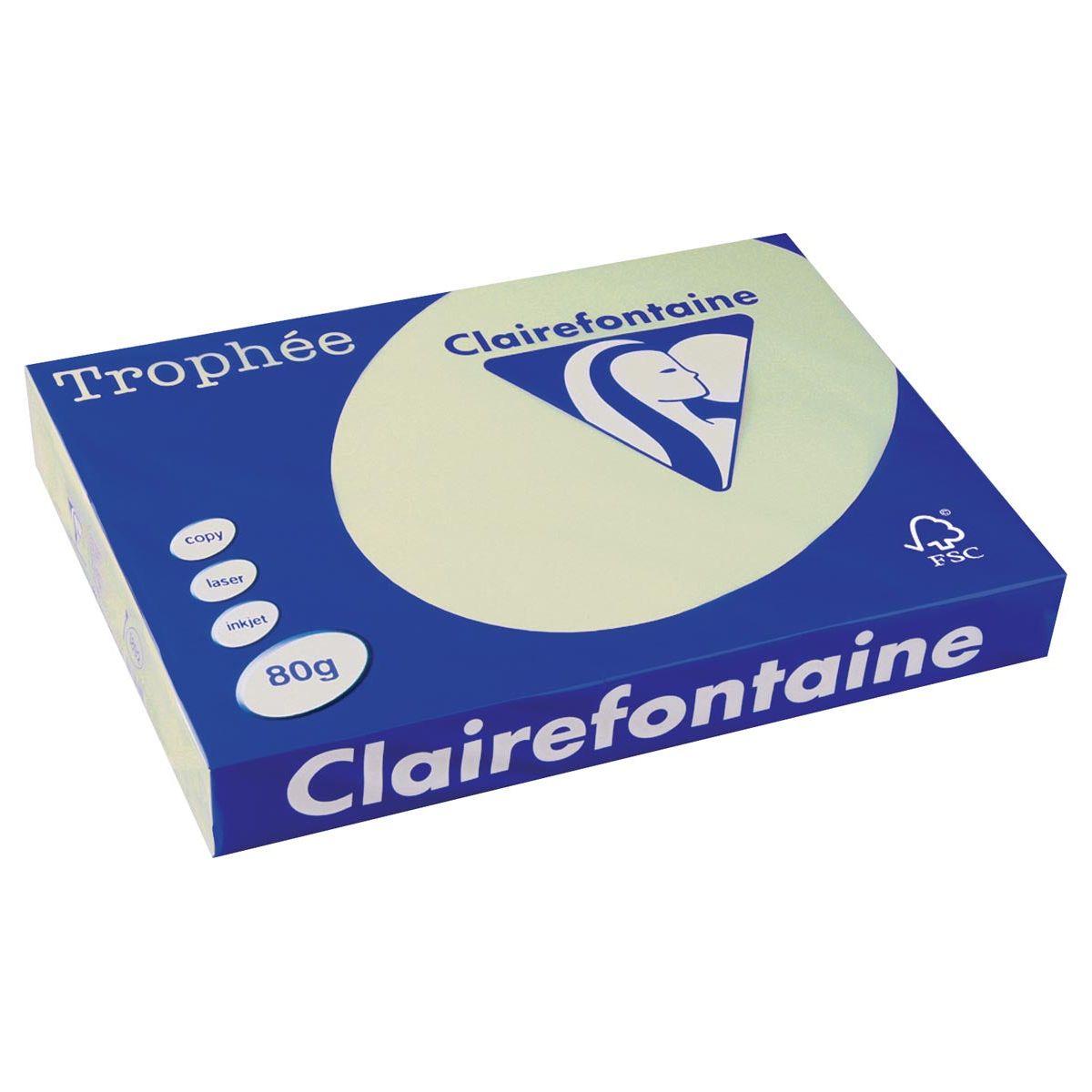 Clairefontaine - Trophée tel, gekleurd papier, A3, 80 g, 500 vel, lichtgroen