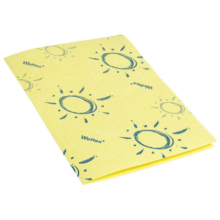 Vileda - Chiffon éponge Wettex Soft, jaune, paquet de 10 pièces