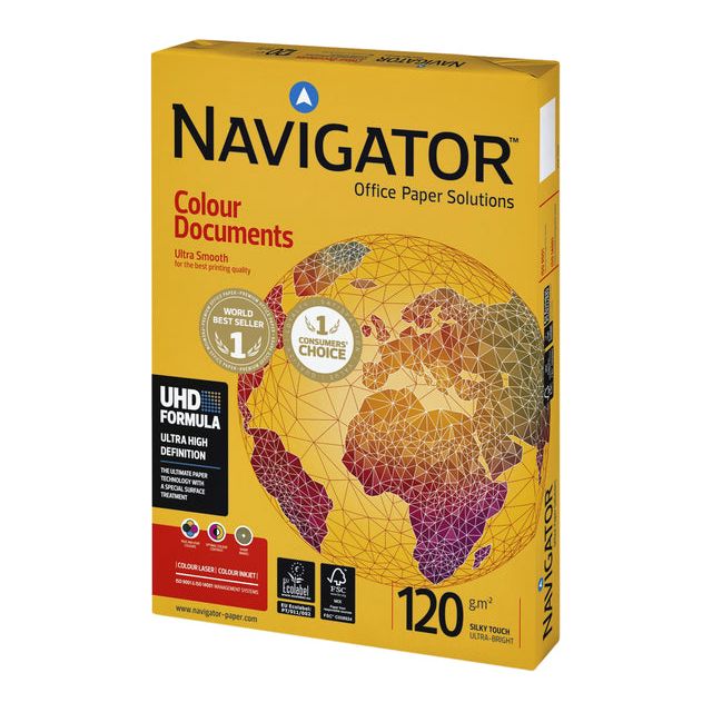 Navigator - Copier Paper Navigator Color Doc A3 120gr White | Pak une feuille de 500 | 4 pièces