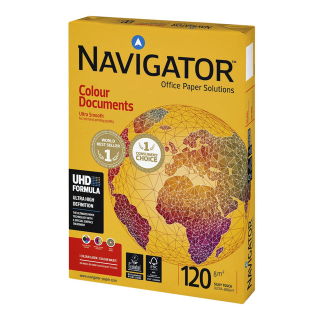Navigator - Carta fotocopiatrice Colore Documenti A4 120gr bianco 250 fogli