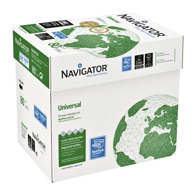 Navigator - Copier Paper Navigator Uni non-stop A4 80gr White | Box une feuille de 2500