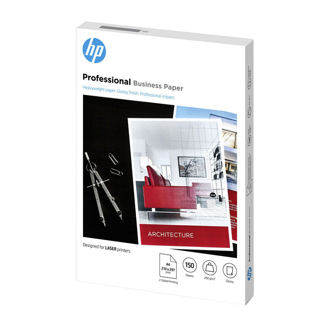 HP - Papel fotográfico 7mv83a a4 láser 200gr brillo