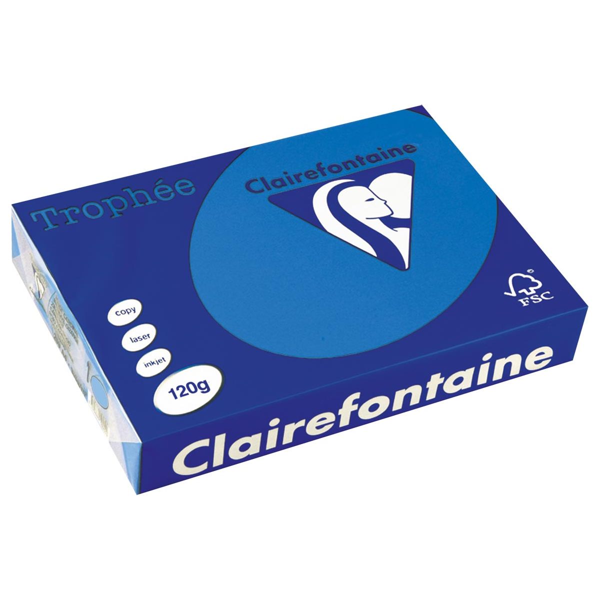 Clairefontaine - Trophée Intens, gekleurd papier, A4, 120 g, 250 vel, turkoois